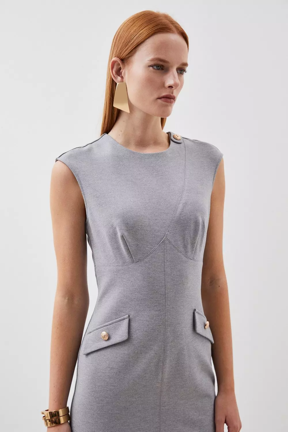 Gray ponte clearance dress